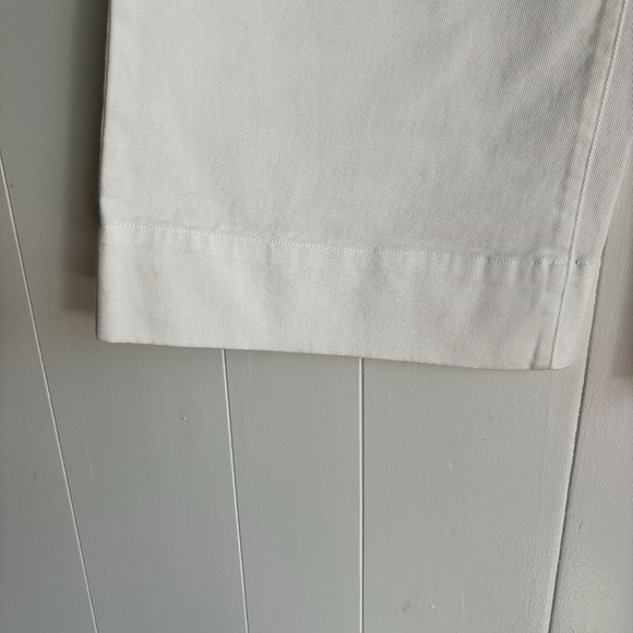 NWT Vintage 2003 Tommy Hilfiger bleached white clean front wide leg jeans 10 - Picture 5 of 14